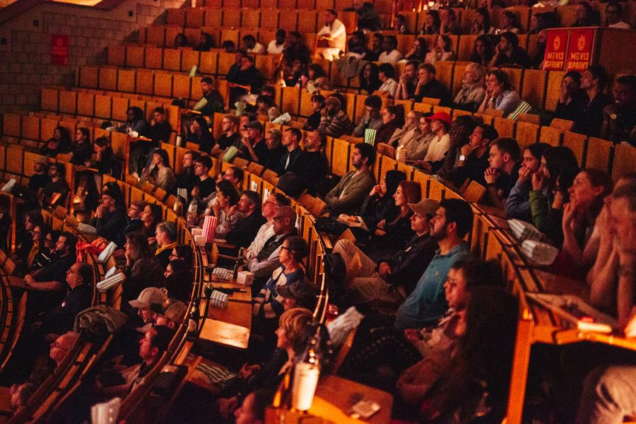 A packed auditorium at a Movie Sprint.